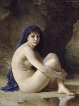 Baigneuse accroupie William Adolphe Bouguereau desnudo Pinturas al óleo